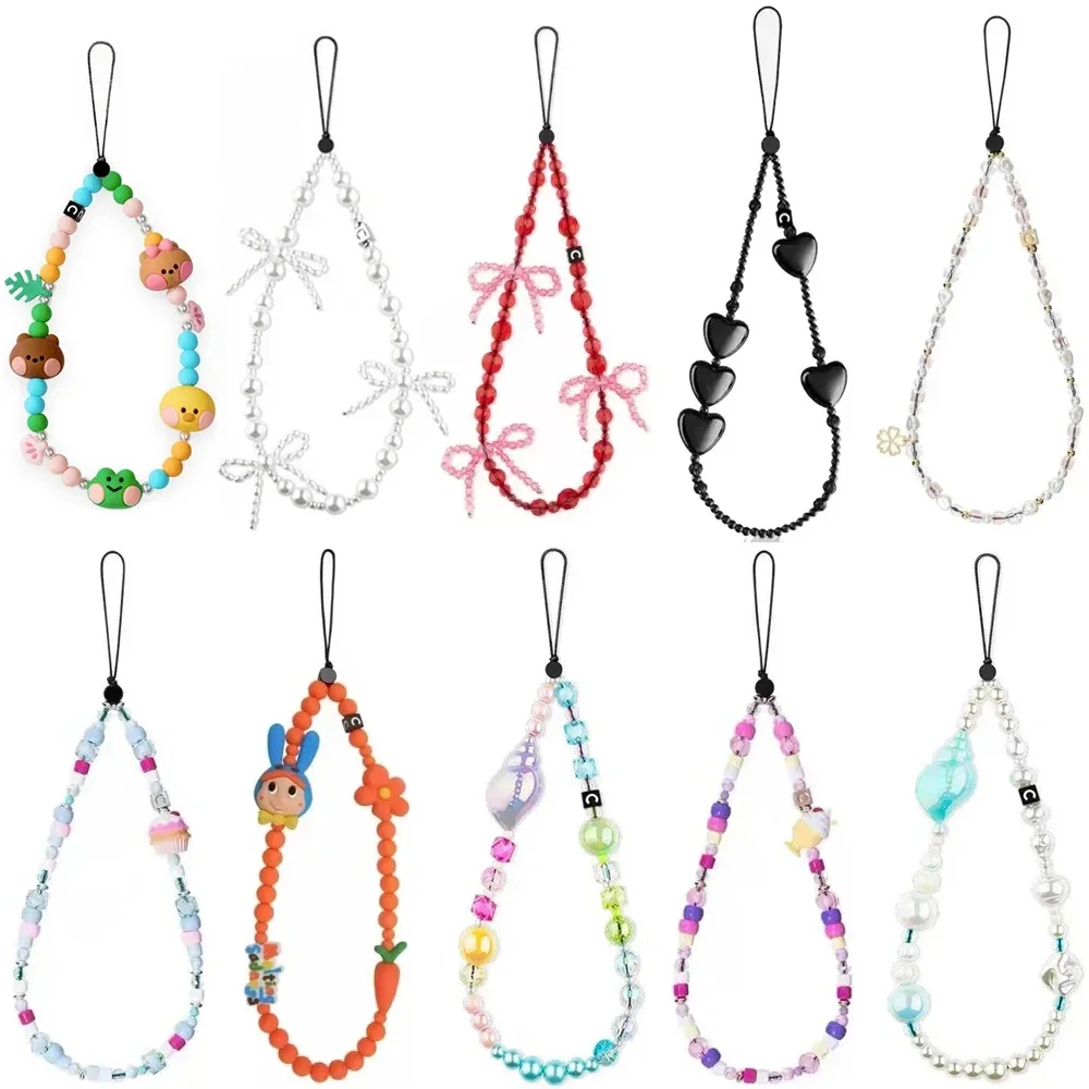 Summer Ocean Shell Beads Chain Universal Phone Straps Lanyard Phone Hanging Chain