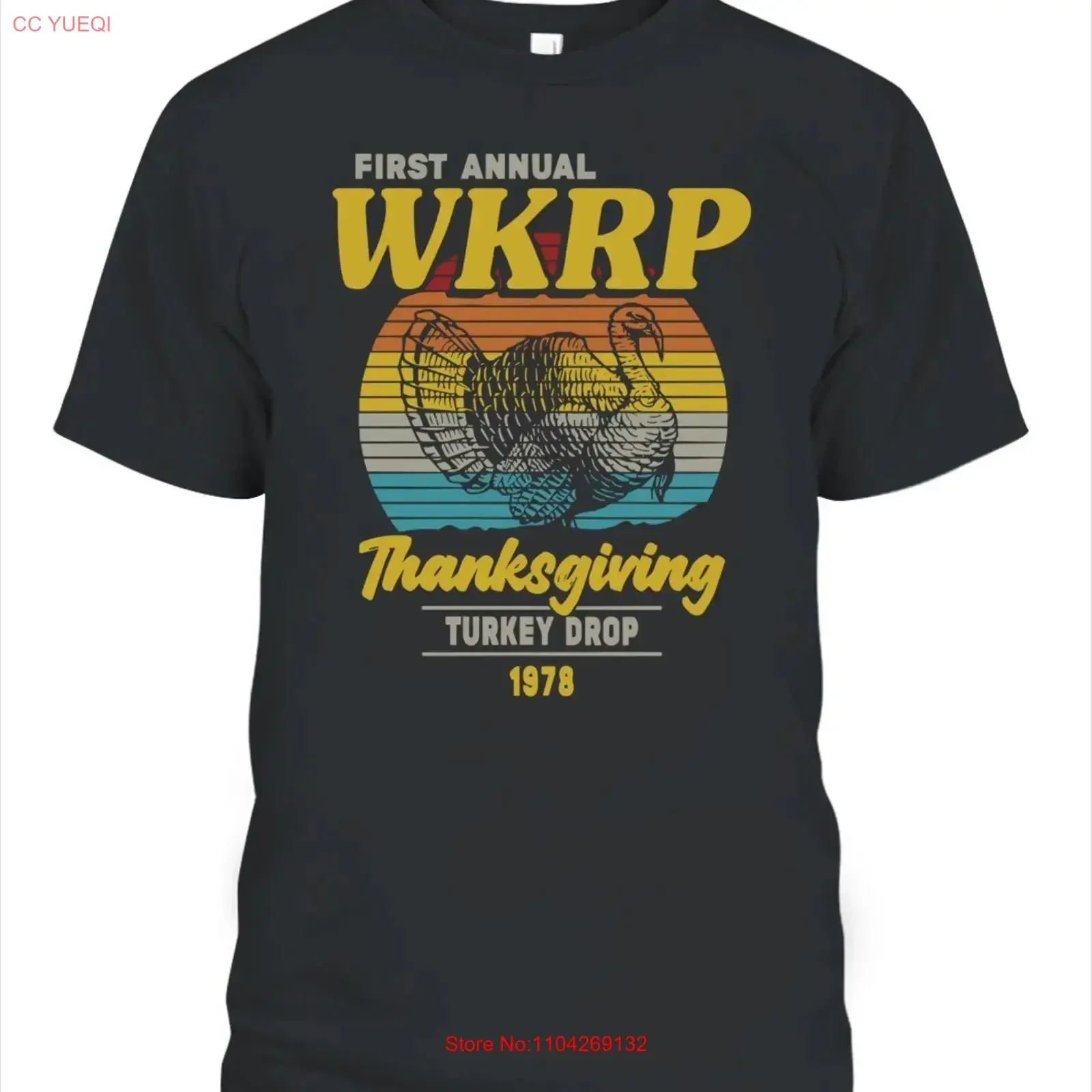 Thanksgiving Day WKRP Turkey Drop 1978 In Cincinnati Retro Funny T Shirt vintage Washed streetwear designer clothes Comfortable