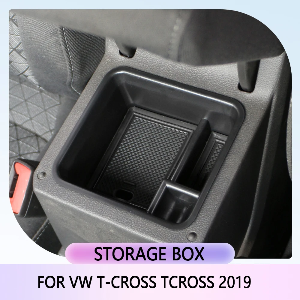 Car Console Armrest Storage Box Container Case for VW T-cross Tcross 2019-2023 Refit Accessories Styling