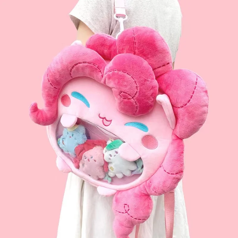 Mochila transparente de estilo japonés para estudiantes universitarios, bolso cruzado de Anime Hatsune Miku, muñeca de dibujos animados Unisex