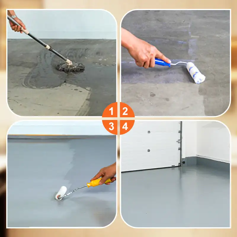 Epoxy Acryl Beton En Garage Vloer Verf Waterdicht Interieur Exterieur Cement Op Waterbasis Epoxy Vloerverf