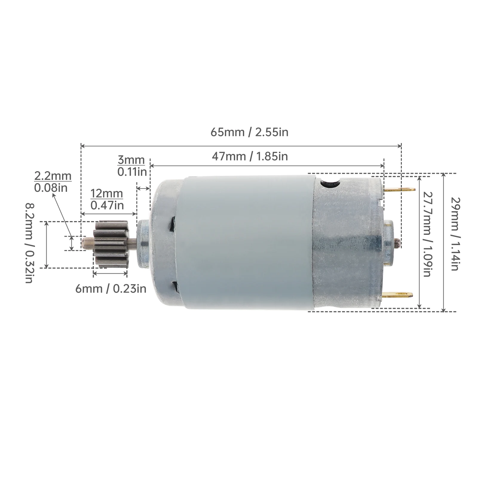 RS390 DC Motor 3.7V 17500RPM High Speed Large Torque Micro Motor for Electric Cleaning Brush / Home Appliances / Power Scrubber