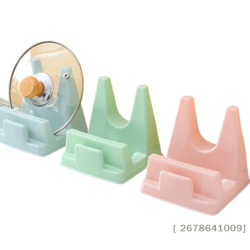 ⚑2Pcs Plastic Pot Lid Holder Bracket Shelf Kitchen Pot Lid Holder No Drilling Required Countertop Organizer For Pan Covers
