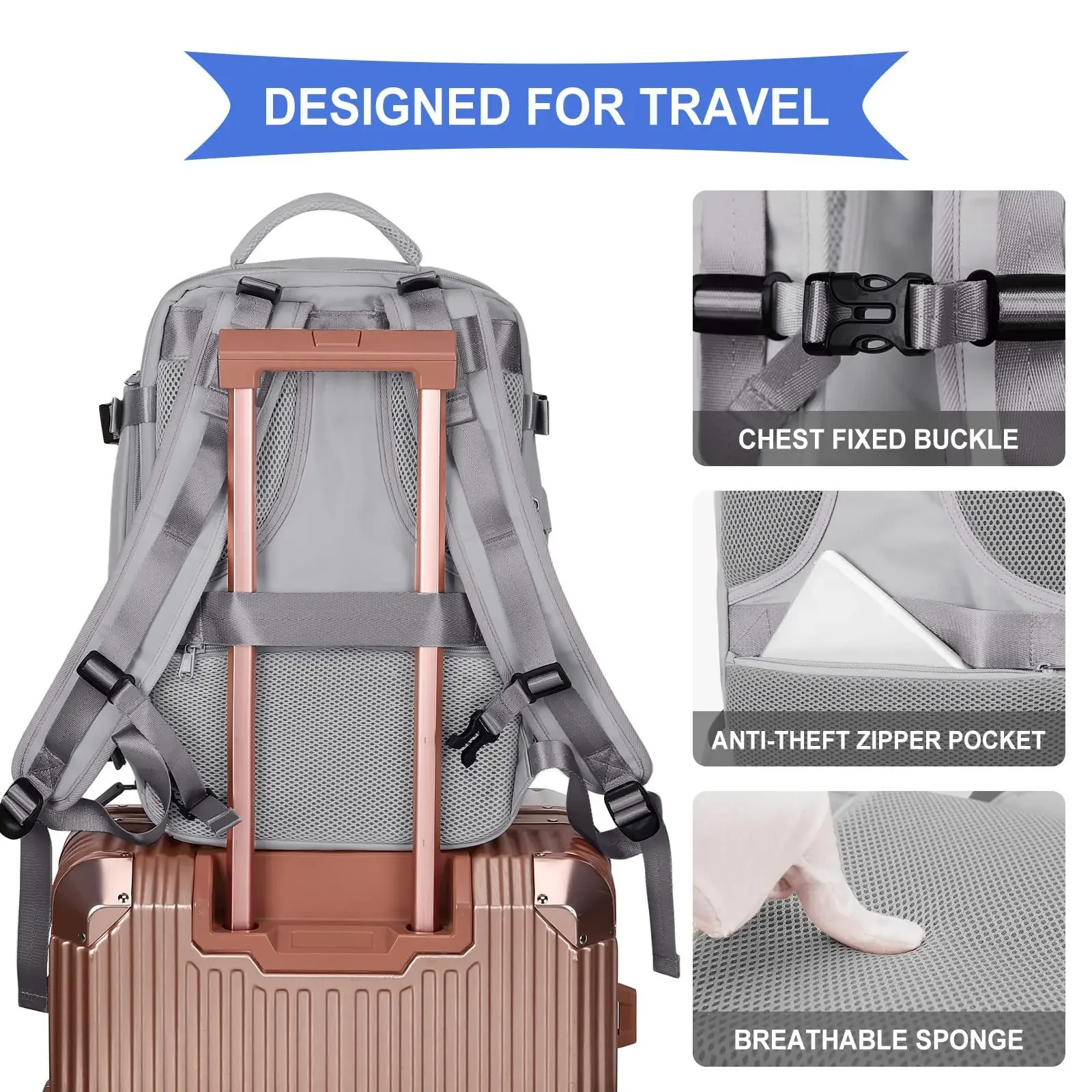 Cabin Hand Luggage Backpack，Backpack 40x30x20 Airplane, , Easyjet Laptop Backpack For Aeroplane Travel, School Backpack