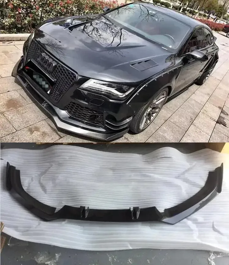 

Для Audi A7 S7 2011-2018: Высококачественные карбоновые сплиттеры переднего бампера, ветровые ножи, обвес, автомобильные аксессуары