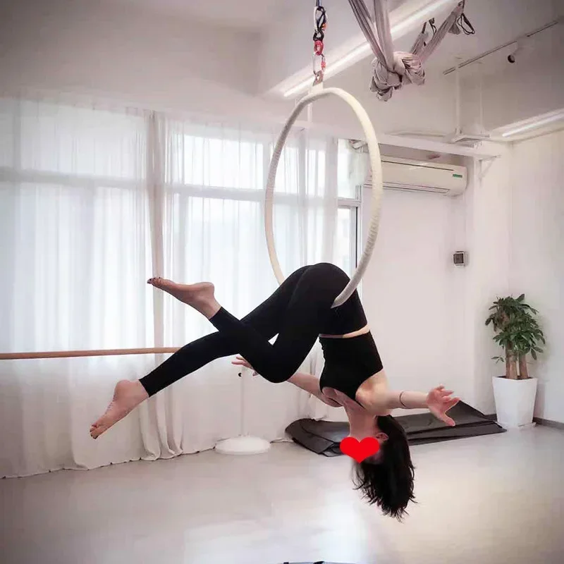 

Aerial Yoga Rotating Ring High-altitude Dance Fitness Gymnastics Stainless Steel Tube Dance Single-ear Ring.