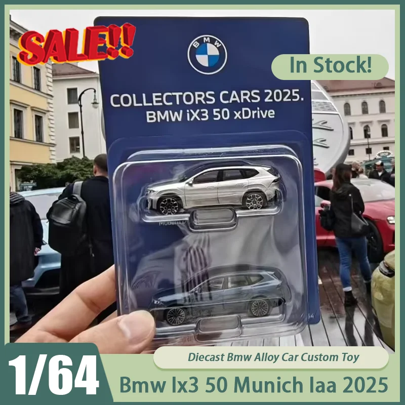 

Новинка в наличии Iaa 1:64 Bmw Ix3 50 Munich Iaa 2025 Limited Подвесная карта Автомобильный сплав Миниатюрные литые украшения Пользовательские игрушки Детский подарок