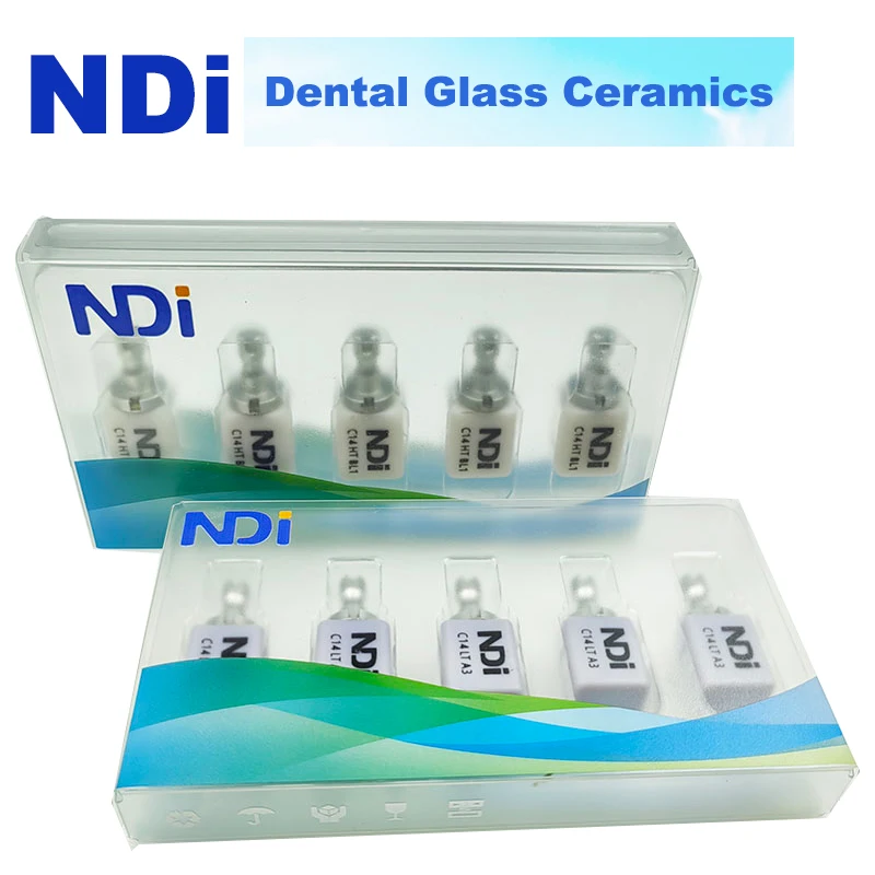 5Pcs/Box Dental Lab Lithium Disilicate Blocks C14 HT/LT  Glass Ceramic Block for Dentistry CAD CAM System NDI China Big Brand