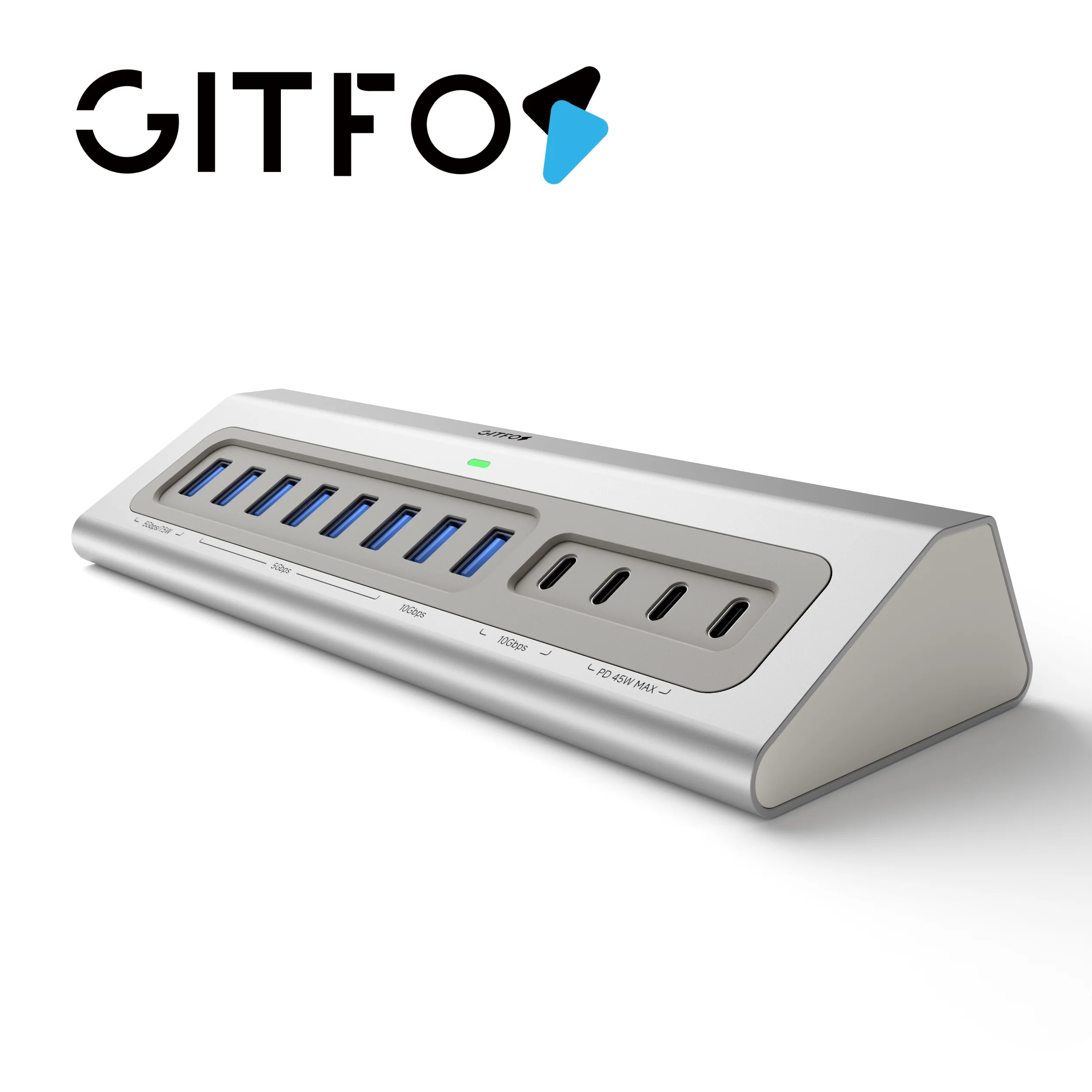 

Gitfos Powered USB Hub,15 in 1 USB 3.2 Hub, 10Gbps, 7 USB A 3.0 Ports,for PC,Laptop,MacBook,iPad