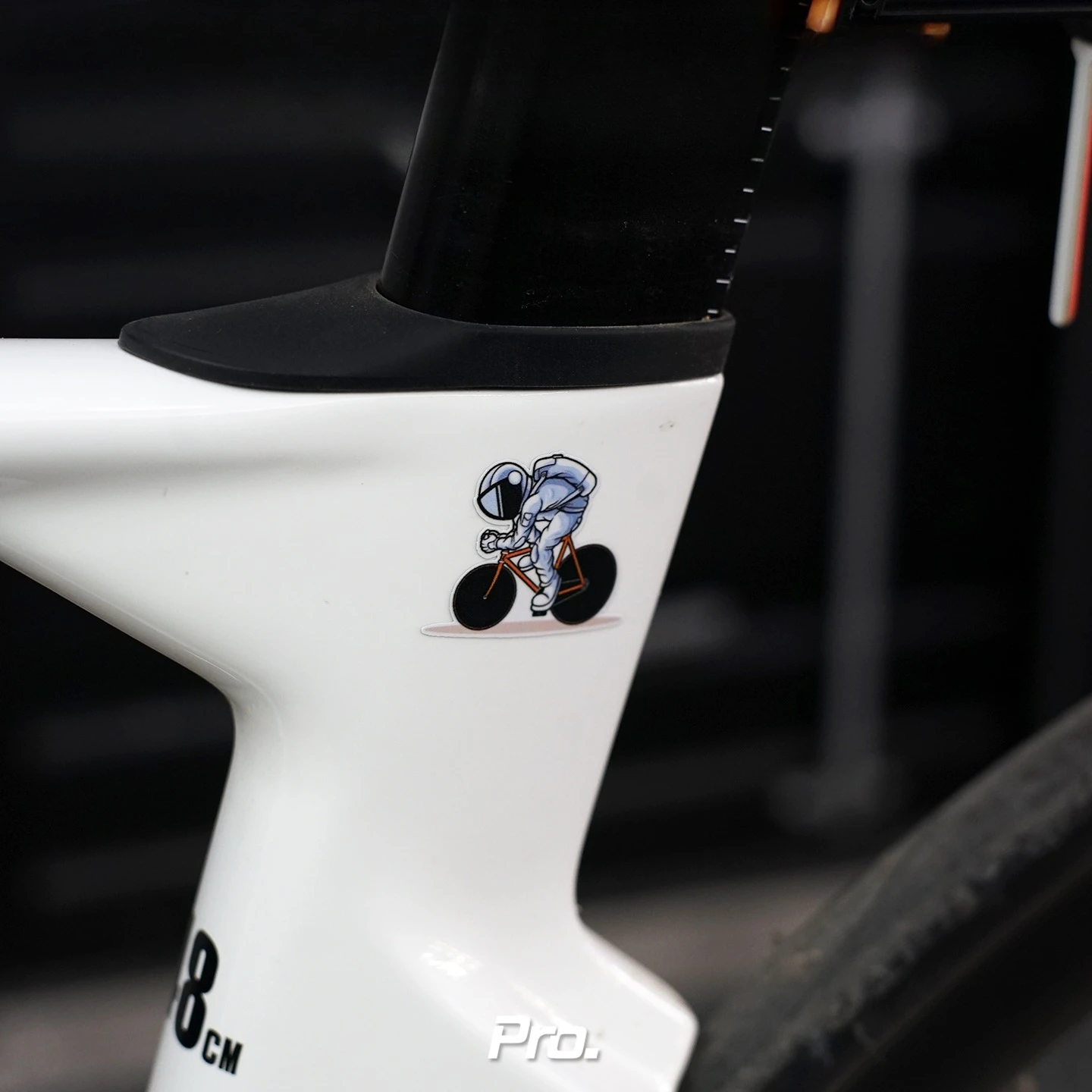 ملصقات رائد الفضاء لركوب الدراجات الهوائية للإطار العلوي أنبوب DIY ملصقات ركوب الدراجات المقاومة للماء ملصقات إطارات دراجات الطريق الجبلية #2