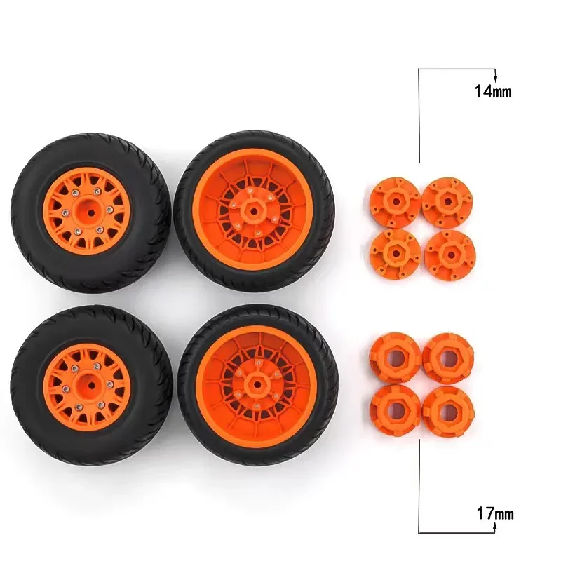 4PCS 1/8 1/10 3 Adapters 12MM 14MM 17MM Tires Universal Wheel RC Model Short Course Truck General Road Tire Upgrade