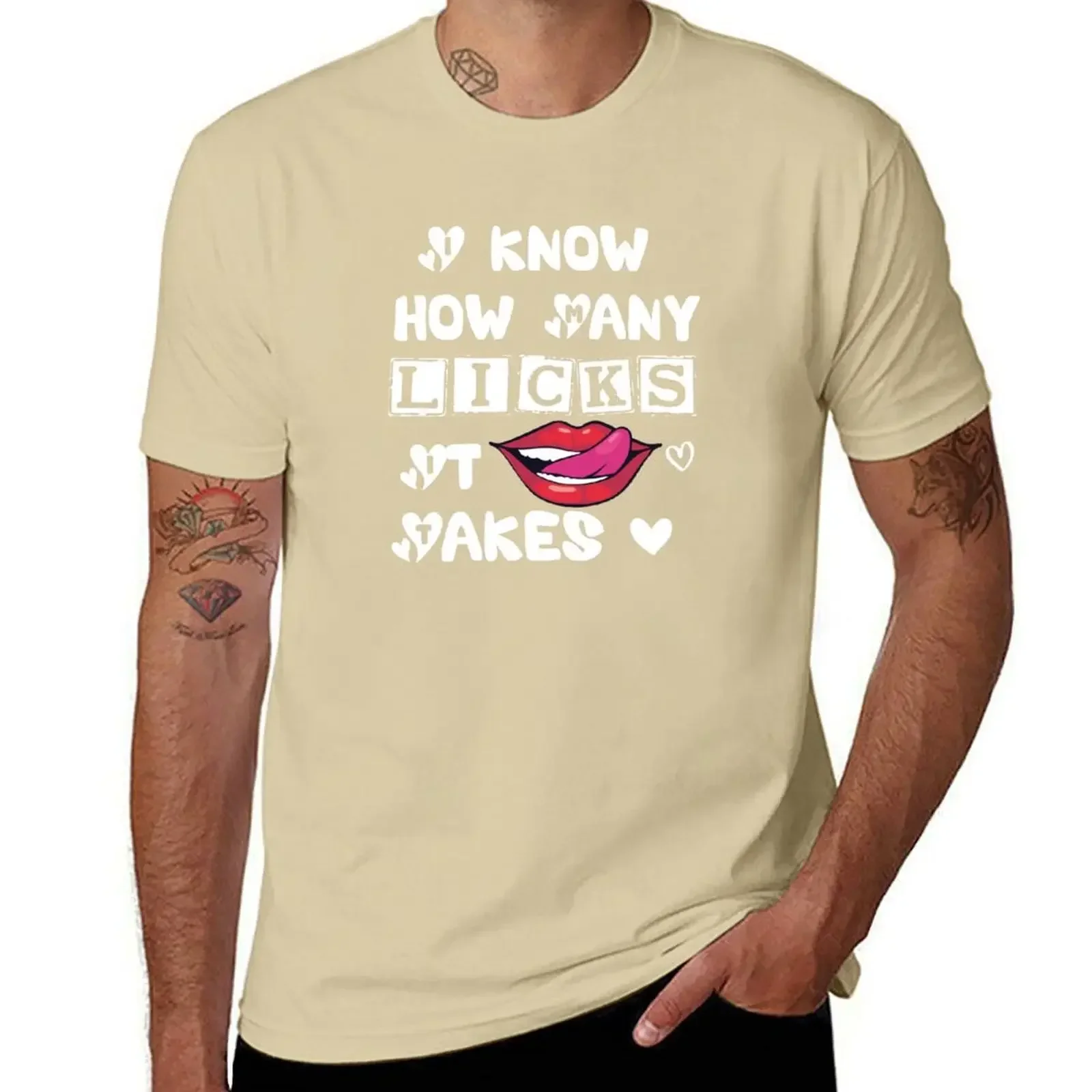 graphics sublime funnys vintage clothes men graphic t shirts I know how many licks it takes T-Shirt harajuku Crewneck Informal