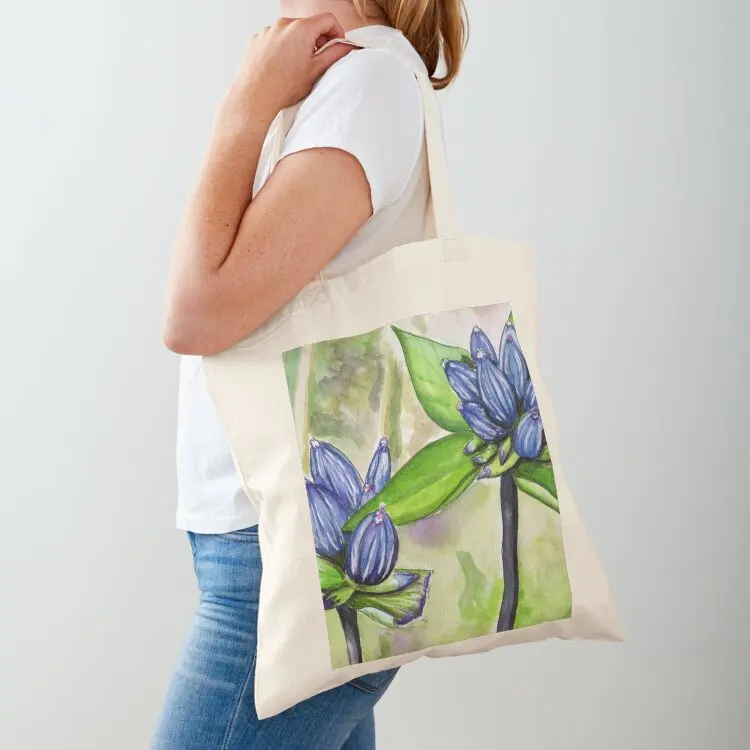 

~ Wee blue flowers ~ Tote Bag Women's beach bags woman shopping bag Lady bag Canvas