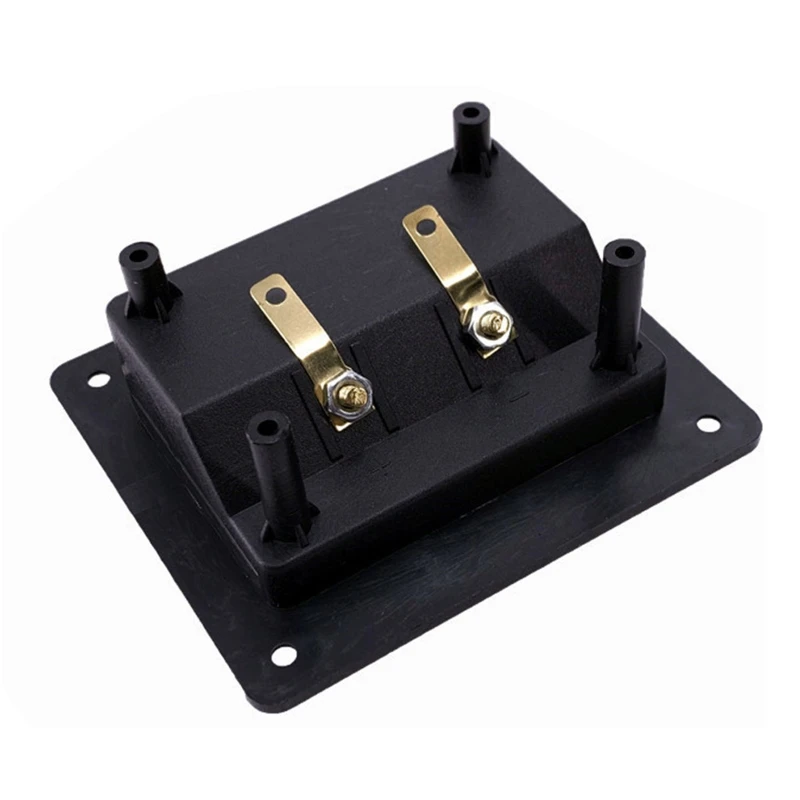 Speaker Terminal Board Square Junction Box 2 Way External Banana Socket Binding Post for 2.1 Small Speakers