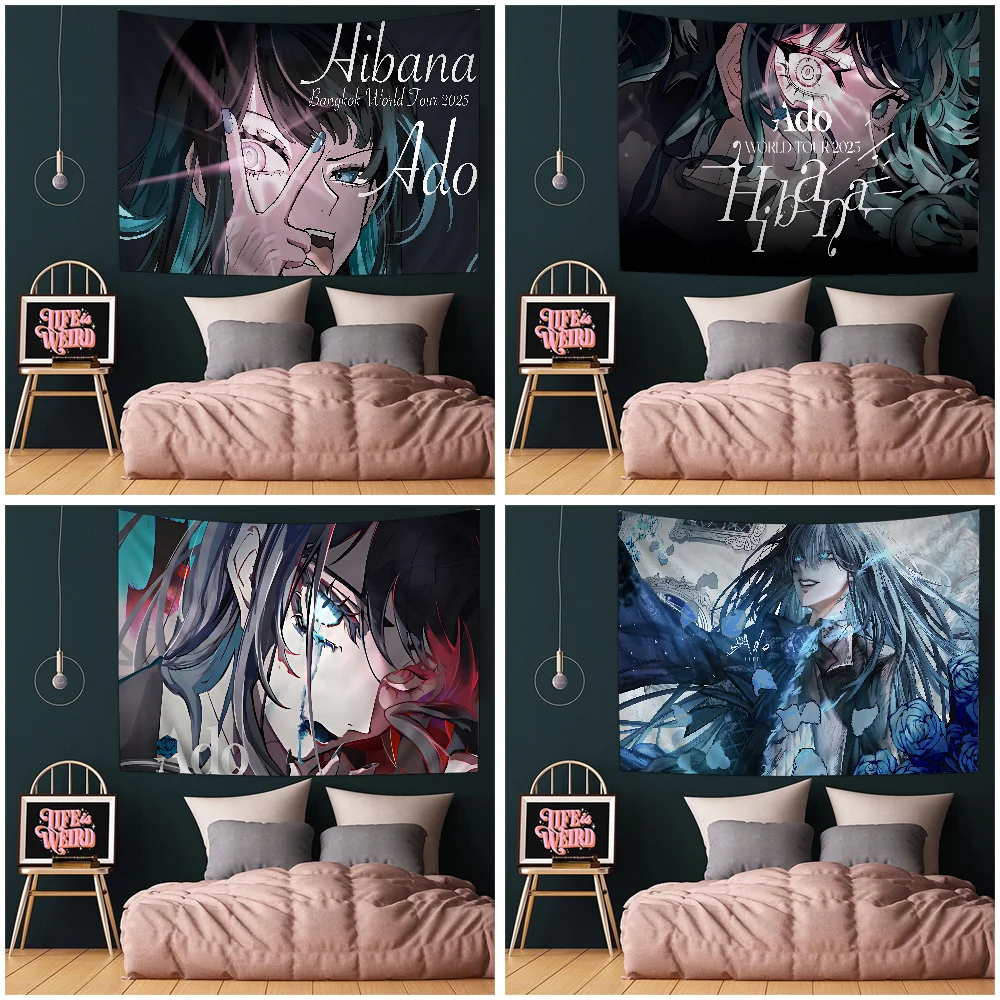 Ado Kyogen X Uta Anmie Bunter Wandteppich Wandbehang Böhmische Wandteppiche Mandala Wandkunst Dekor