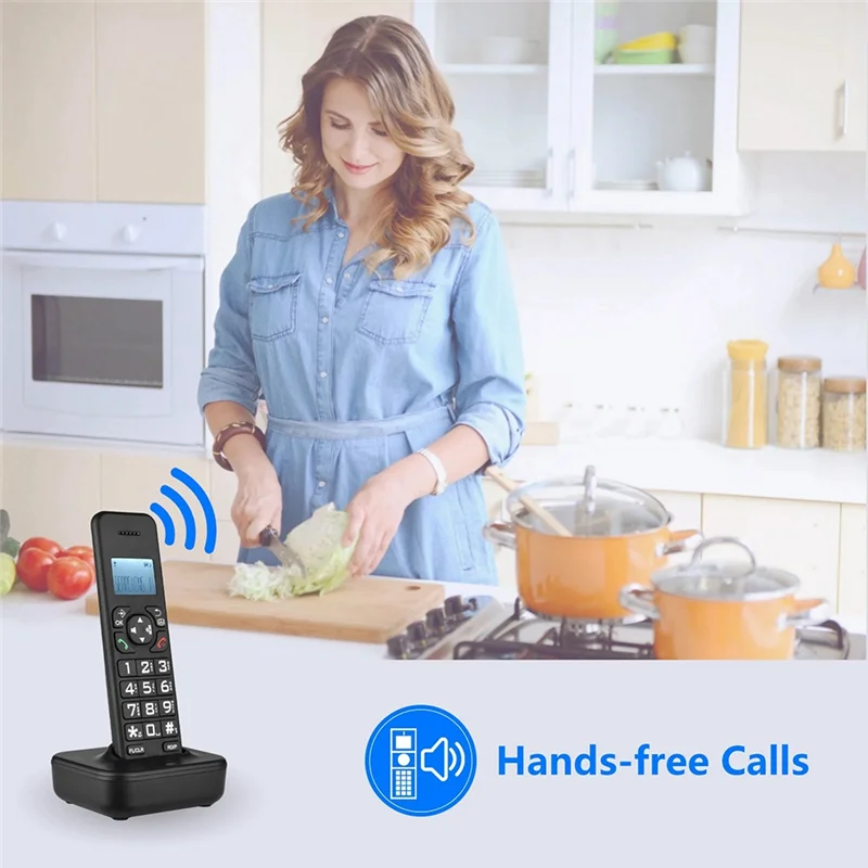 M01K D1102B Cordless Phone With Answering Machine Caller ID/Call Waiting 1.6 Inch Backlight LCD 3 Line Screen EU Plug