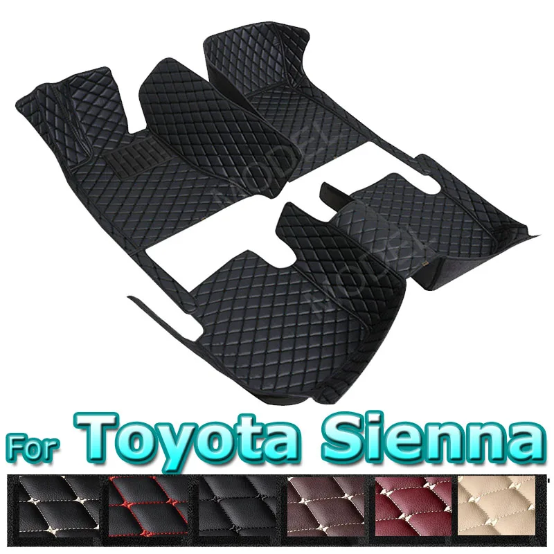 

Car Floor Mats For Toyota Sienna（Seven Seats）2005 2006 2007 2008 Custom Auto Foot Pads Automobile Carpet Cover accessories