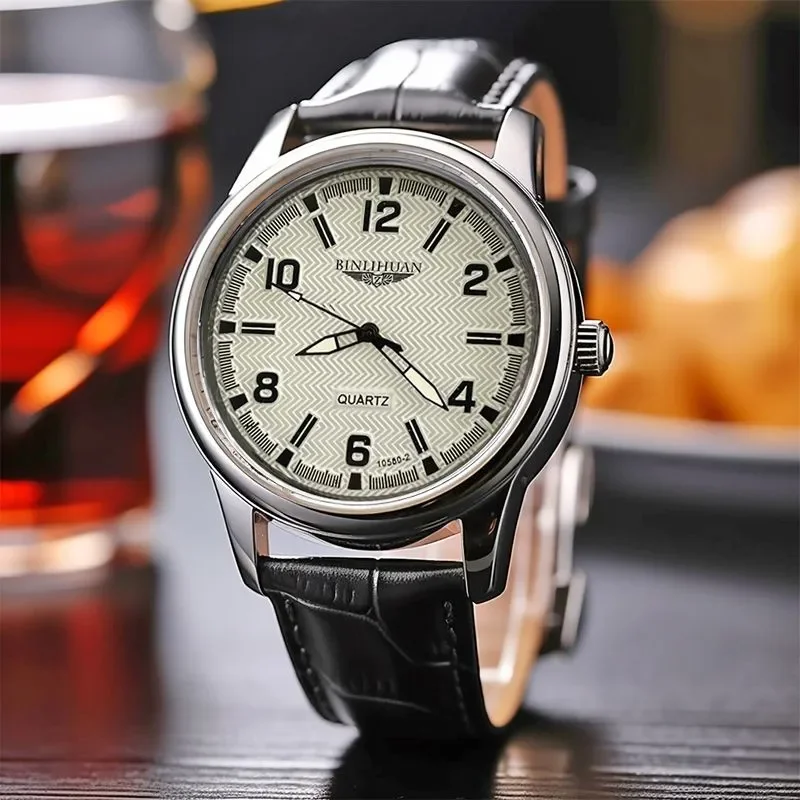 Top Brand Man Wristwatch Luxury Business Waterproof Men Watch For Men Quartz Clock Leather Men's Watches reloj+Box Men's Gift