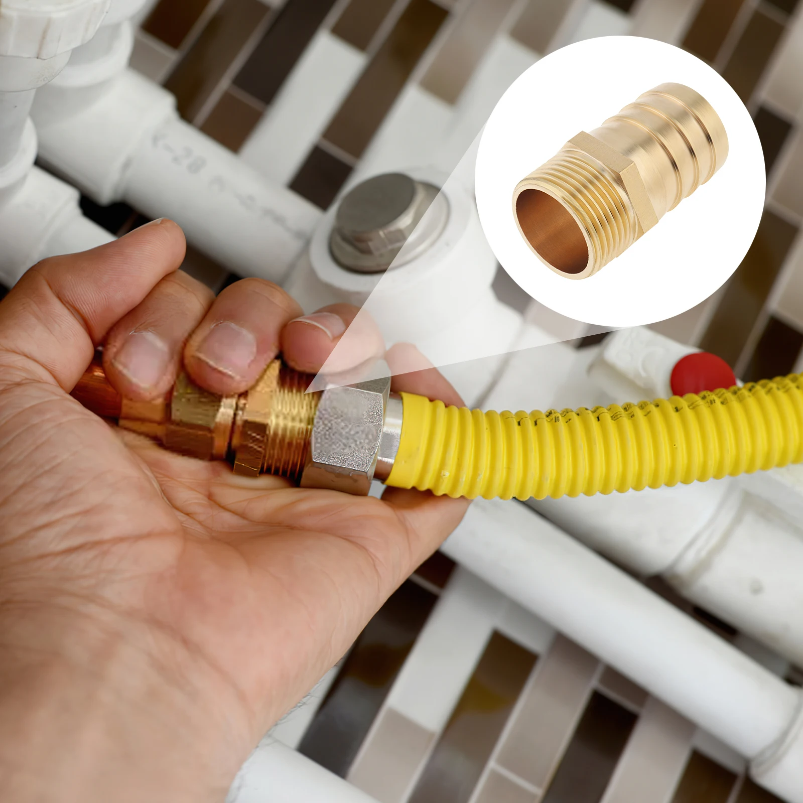 1 pc 3/4 inch Pipe Fitting Adapter 12/25MM Brass Hose Barb Fitting for Hose Systems