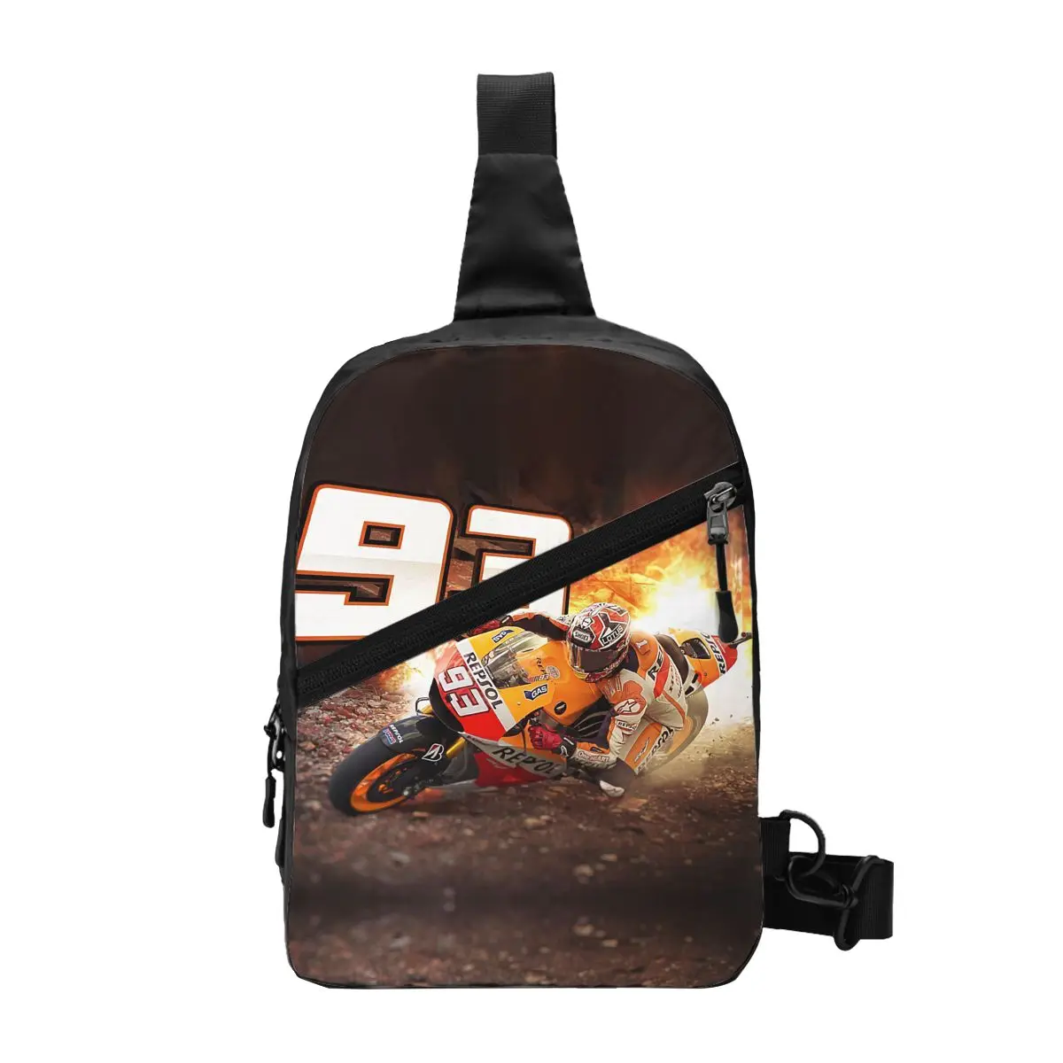 

Пользовательский рюкзак через плечо Marquez 93, мужской рюкзак для гонок на мотоциклах, нагрудная сумка для путешествий, рюкзак