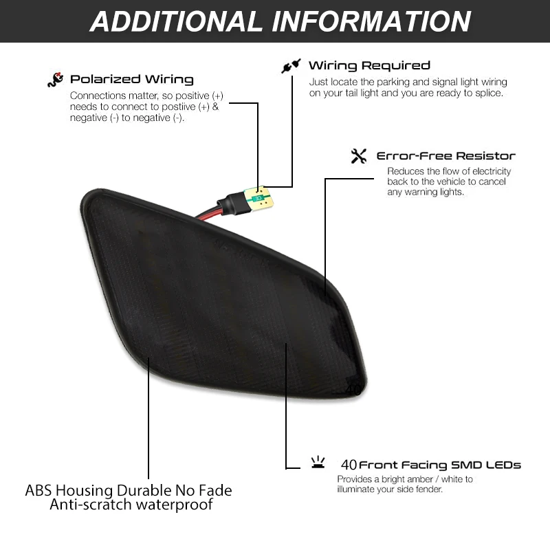 2X كامل العنبر LED المصد الأمامي أضواء العلامات الجانبية بدوره إشارة الوامض مصباح ل جيب رانجلر TJ اكسسوارات السيارات 1997-2006 Canbus