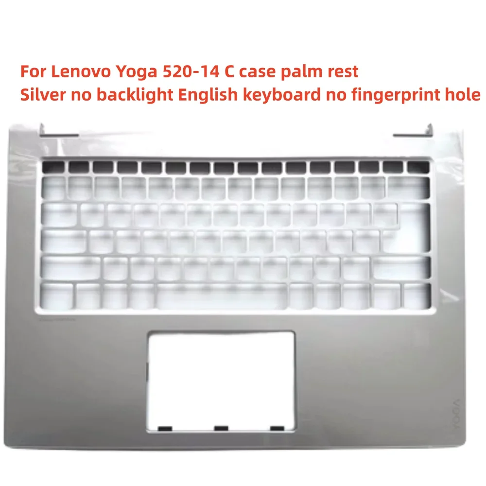 Imagem -06 - Teclado Inglês com Retroiluminação Superior Prata c Shell Palmrest para Lenovo Yoga 52014ikb Flex 1470 Yoga 520-14 Novo Original