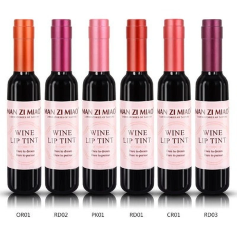New Lipstick & Lip Gloss Waterproof & Transfer-Resistant Long-Lasting Alluring Tint Wine Bottle Design Sensual Makeup for Women
