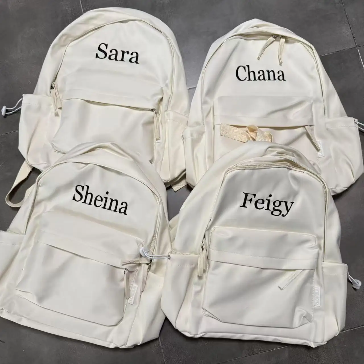 

Solid Color Campus Backpack,Simple Casual Multifunctional Bag,Custom Outdoor Travel Bag,Embroidered Large Capacity Student Bag