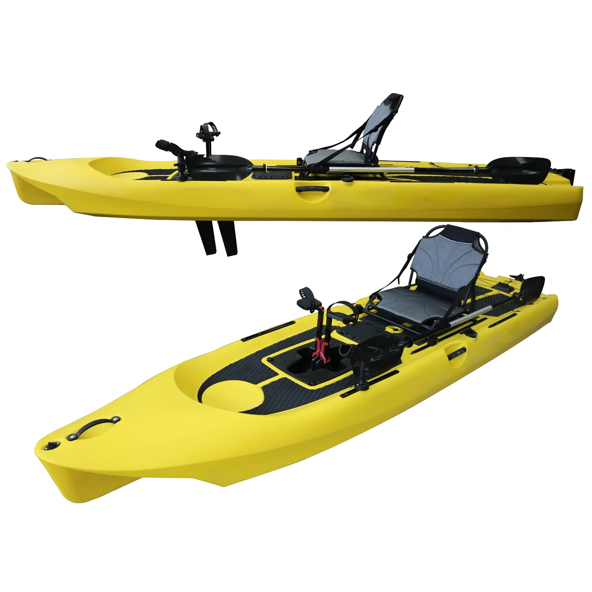 Materiale di alta qualità Impermeabile antiscivolo 12 piedi SUP Sit on Top Kayak da pesca con pedali