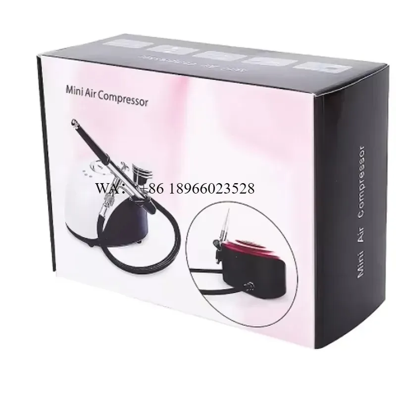 WMWMNU Rechargeable Gravity Airbrush Compressor 6 in 1 Oxygen Jet Peel Facial for Care Beauty Device
