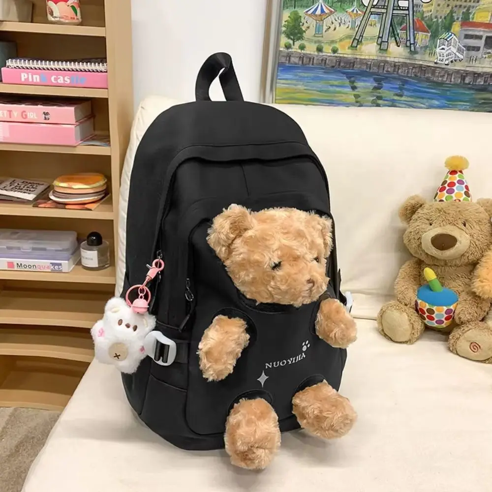 Kawaii Süßer Bärenrucksack Niedlicher Bären-Schulrucksack Große Kapazität Leichter Niedlicher Schulrucksack für Teenager-Mädchen – Detail 7