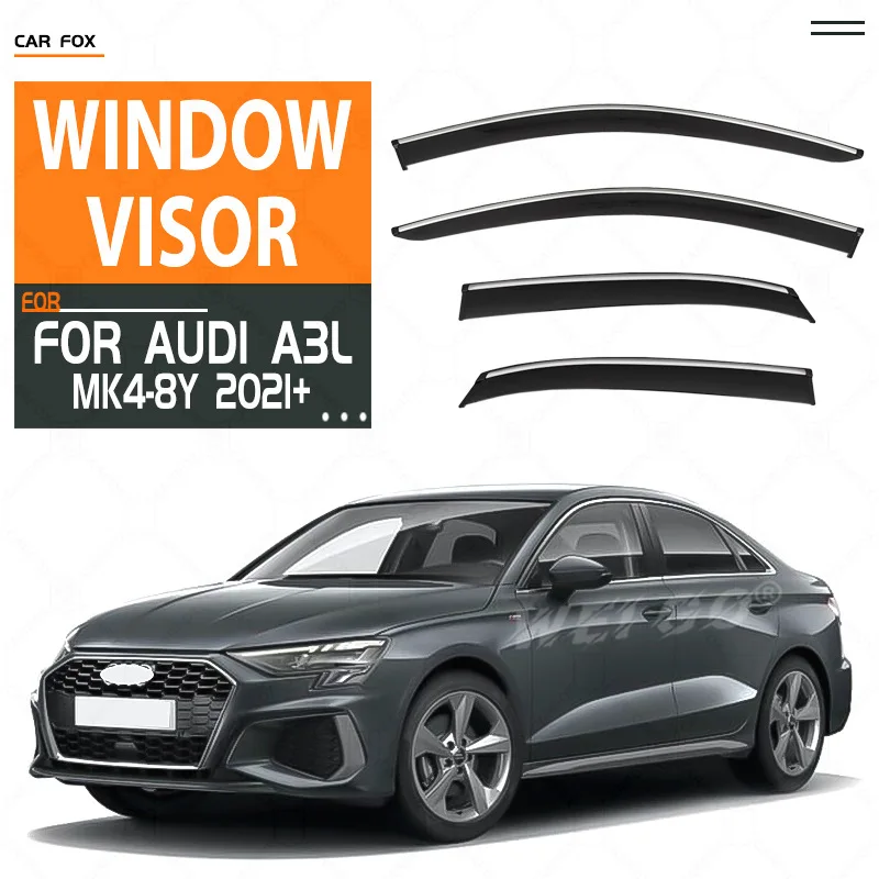 

For Audi A3L Sedan 2014-2021 Car Window Visor Awning Shelters Windshield Side Window Rain Sun Shade Auto Accessories