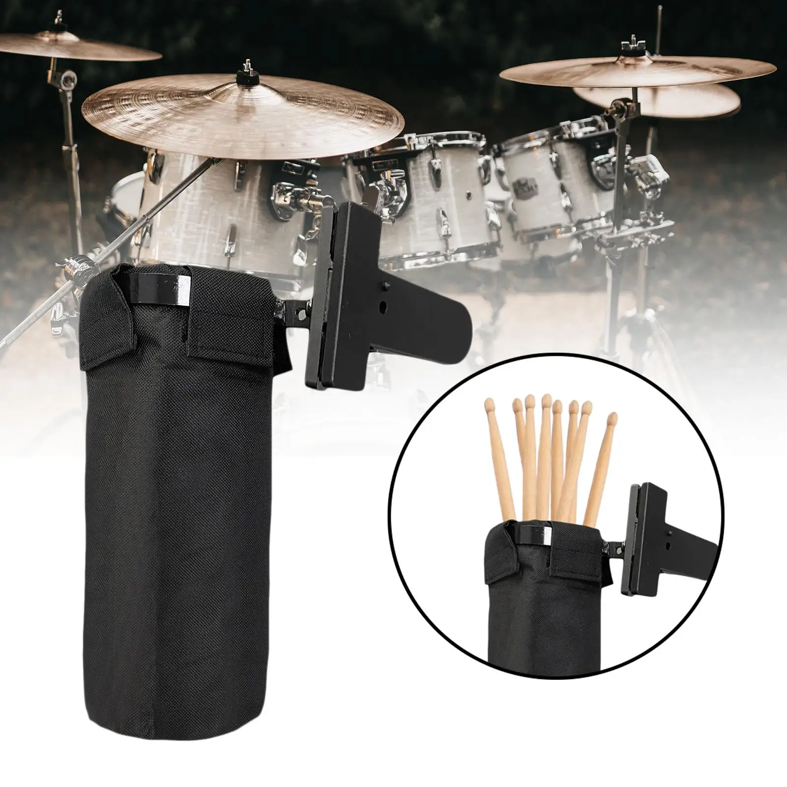 

Drumstick Storage Bag Removable Drumstick Holder for Drum Stand Cymbal Stand