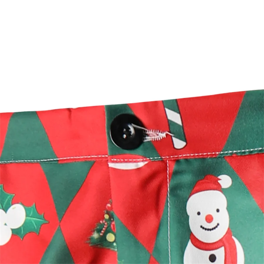 حفلة عيد الميلاد الرجال 3 قطعة البدلة مجموعات ندفة الثلج سانتا كلوز المطبوعة السترة سترة السراويل الأولاد موحدة لعيد الميلاد المرحلة حفلة موسيقية زي #6