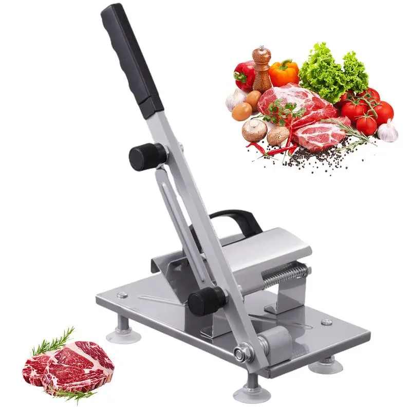 Meat Cutting Machine Stainless Steel Slivery Manual Meat Slicer Adjustable Thickness Stainless Steel Food Grade Slicer For Meat