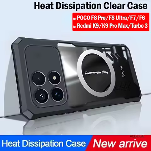 HD Transparent Capa for POCO F8 Ultra F7 F6 Redmi Turbo 3 4 Pro Case Heat Dissipation Protection Cover for Redmi Turbo3 Funda