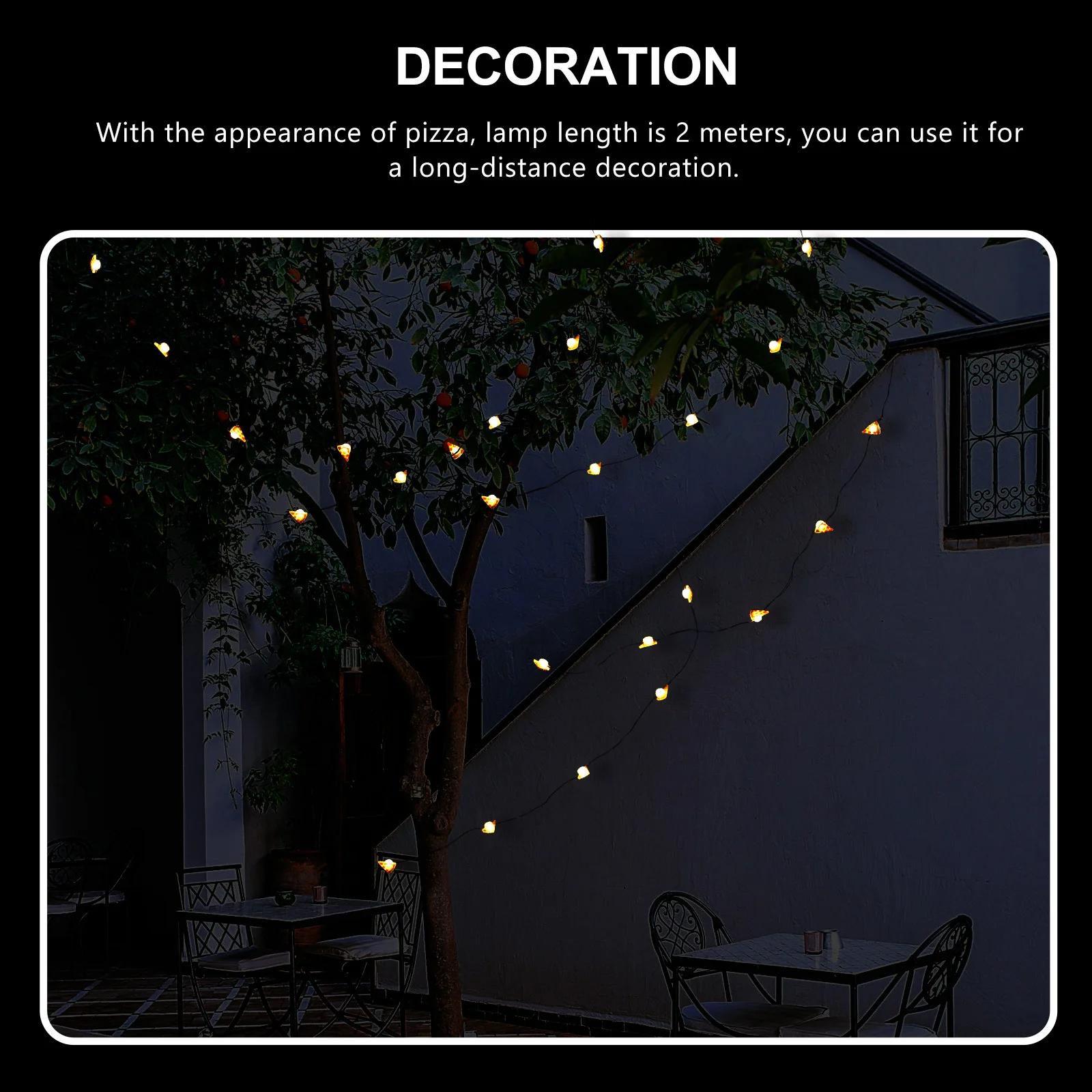 Light Post Garden Lights Party Home Ornament Pizza Shape Xmas Creative Scene Lamp Decor