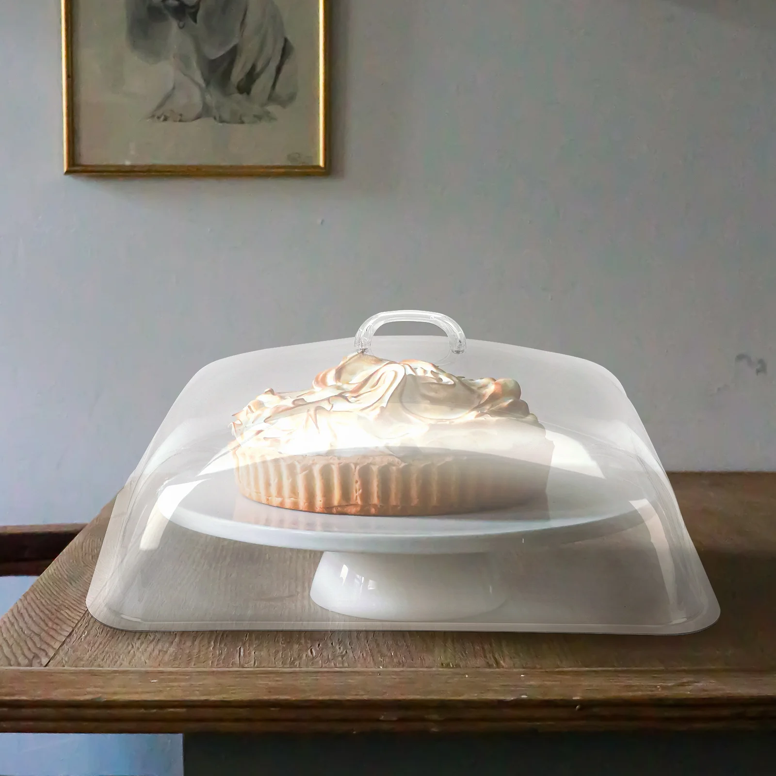 

Kitchen Food Cover Transparent Reusable Fresh-Keeping Lid for Dish Dessert Plate Protection Bpa-Free Plastic Food Storage Cover