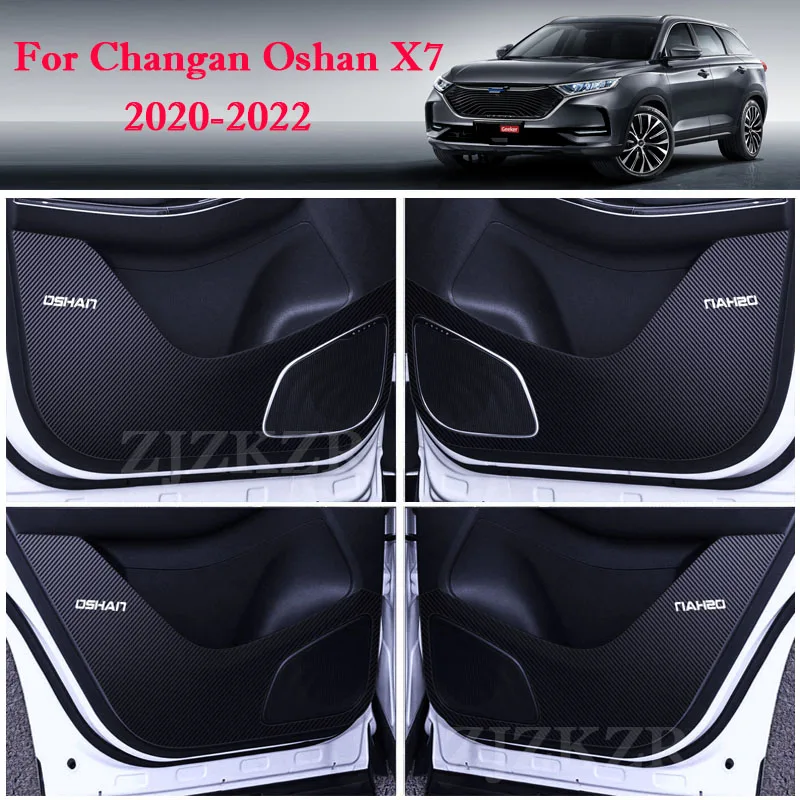 4PCS Car Door Anti-dirty Anti-kick Mat Protector Cover Sticker For CHANGAN Oshan X7 2020-2022 Decoration Car-styling Accessories