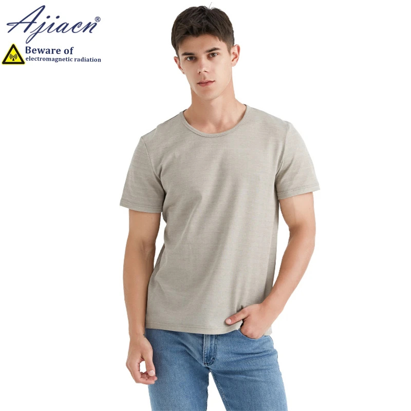 

Genuine anti-radiation silver fiber knitted fabric T-shirt new energy vehicles Electromagnetic radiation shielding T-shirt