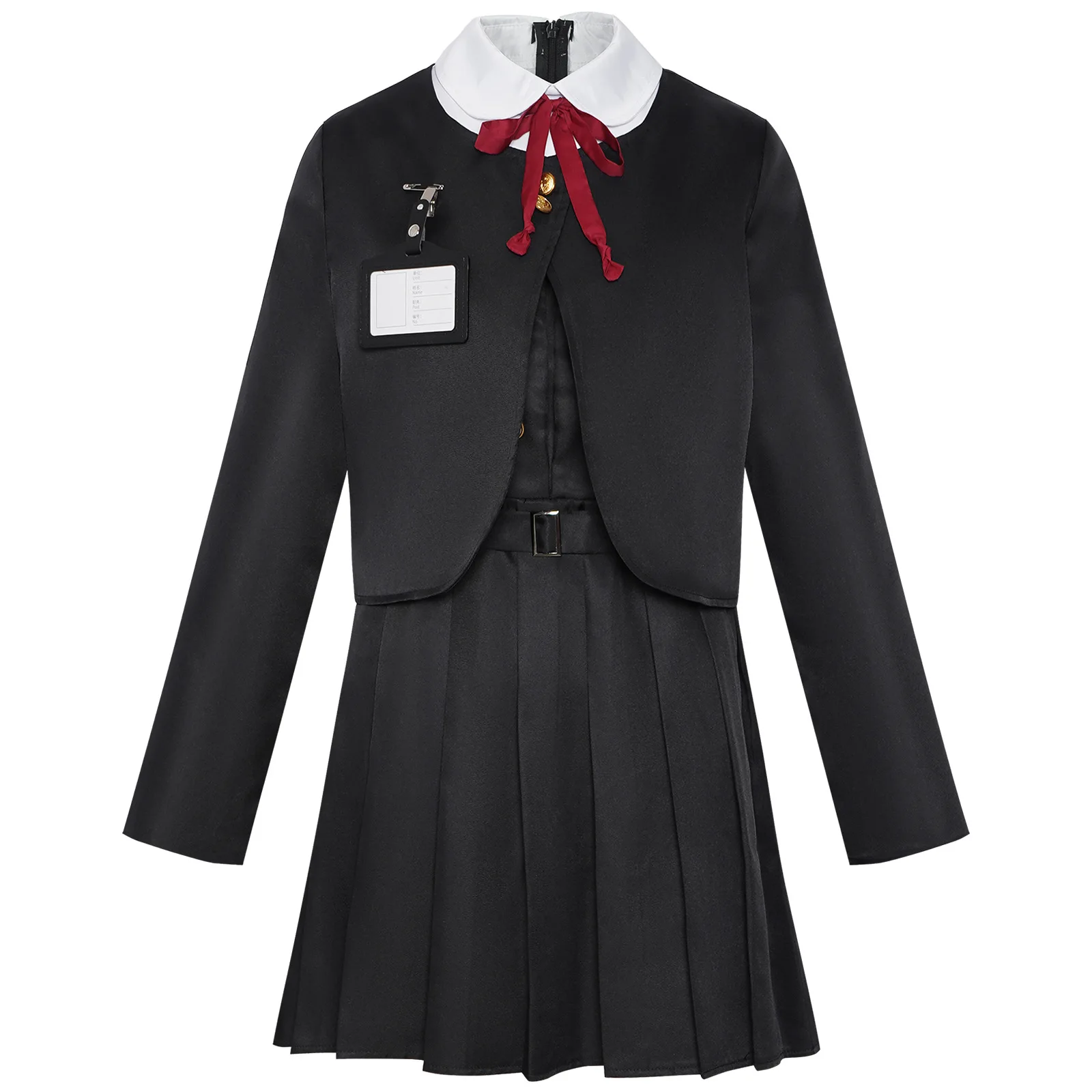 

Halloween JK Cosplay Costume Collarless Jacket High-Waisted Skirt Academy Style