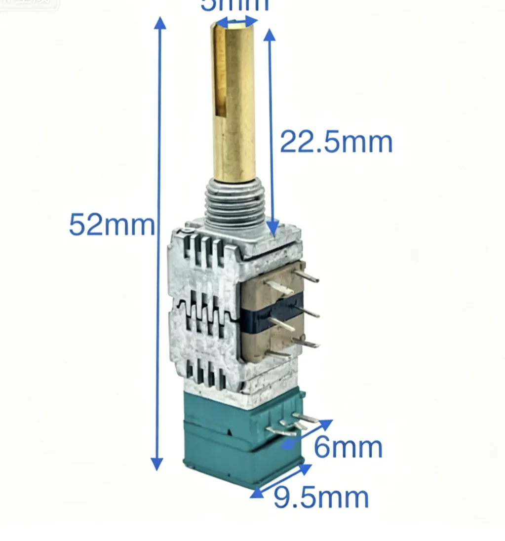 Japanese ALPS Alps RK09 precision potentiometer B100K with three-way push-pull switch shaft length 22MM 1 pcs