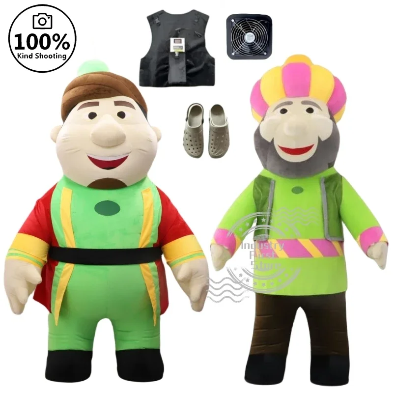 

2.6m Promotional Cartoon Character Inflatable Garment Suit Wearing Walking Mascot Street Activity Props Christmas Carnival Party