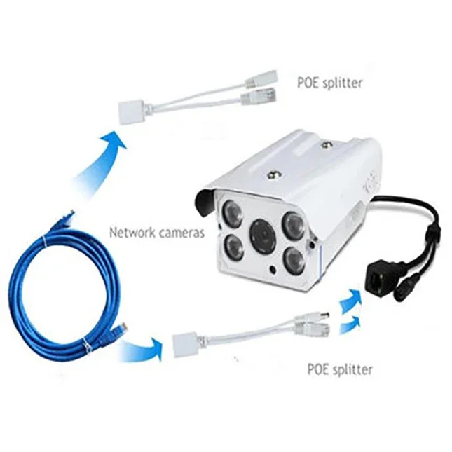 ESCAM POE Splitter For 2MP 5MP HD IP Camera POE Adapter Cable Tap Power Supply Module 12-48V Separator Combiner Male and Female