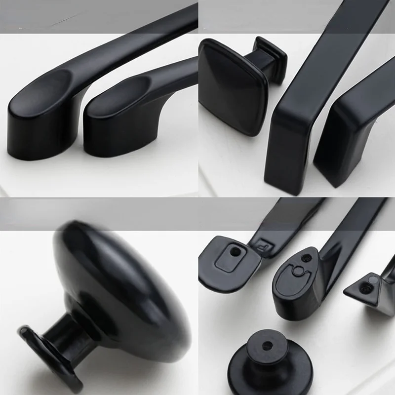 مقبض خزانة أسود، مقابض مخفية، أثاث خزانة المطبخ، مقبض الأثاث، مقبض الخزانة، درج مقابض أبواب الحمام