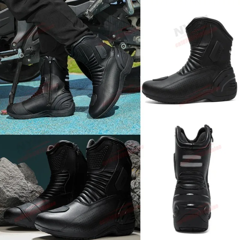 

Motorcycle Men's Riding Boots Are Anti Fall, Anti Slip, Comfortable, Breathable, and Suitable for All Seasons