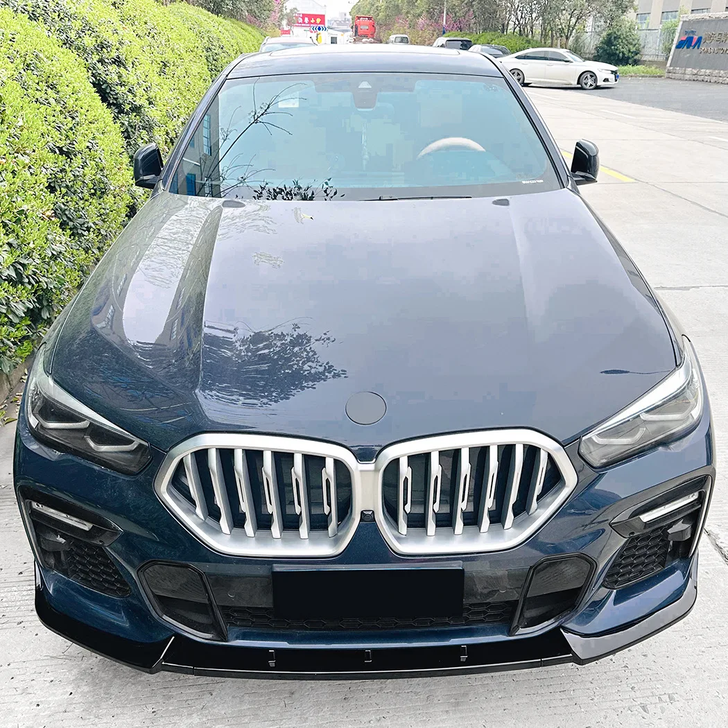 لسيارة BMW X6 G06 أوائل M Sport 2019-2022 المصد الأمامي مجرفة الشفة الأمامية تعديل خارجي ABS أسود لامع