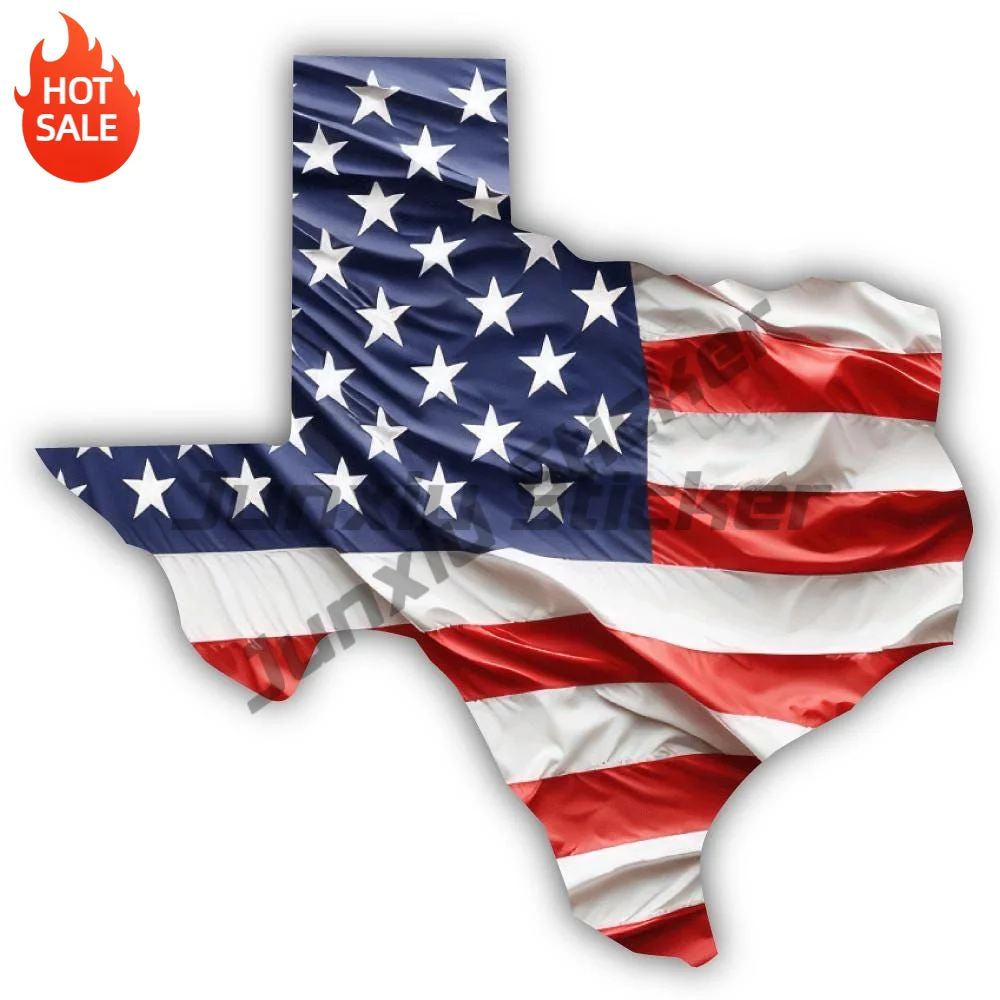 Texas American Flag Vinyl Sticker For Car Bumper And Truck Shape Cut National Flag Decoration Decal