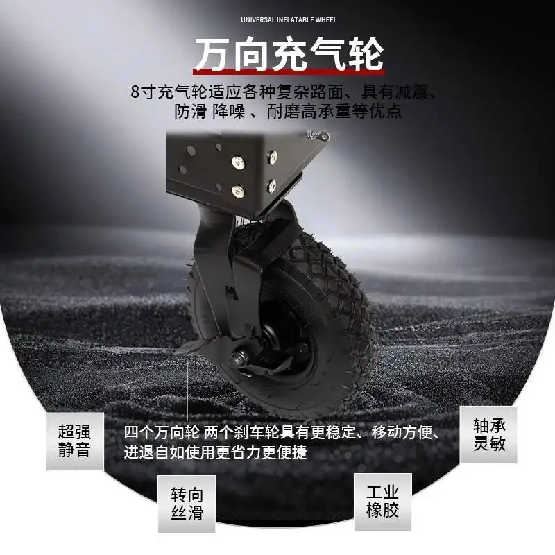 أداة معدات الأفلام والتلفزيون للسيارة المخرج المتنقل، شاشة السيارة، تخزين المواد، عربة متعددة الطبقات شديدة التحمل