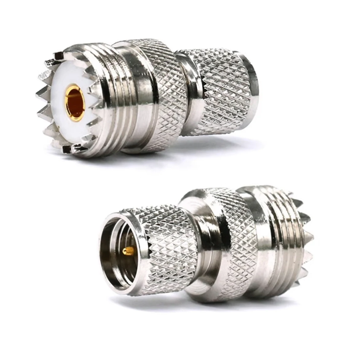 1pc New  MINI UHF Male Plug to UHF Female Jack  RF Coax Adapter Convertor Straight Nickelplated Wholesale